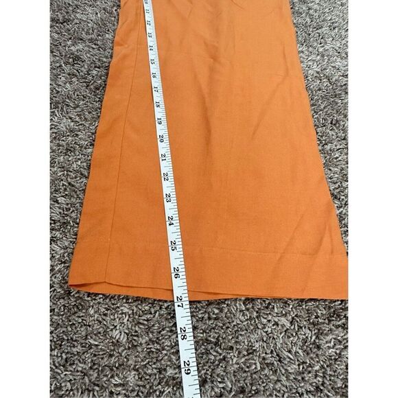 & Other Stories Paris Atelier High Waisted Tangerine Orange Trouser Flowy Pant 2 - Picture 11 of 12